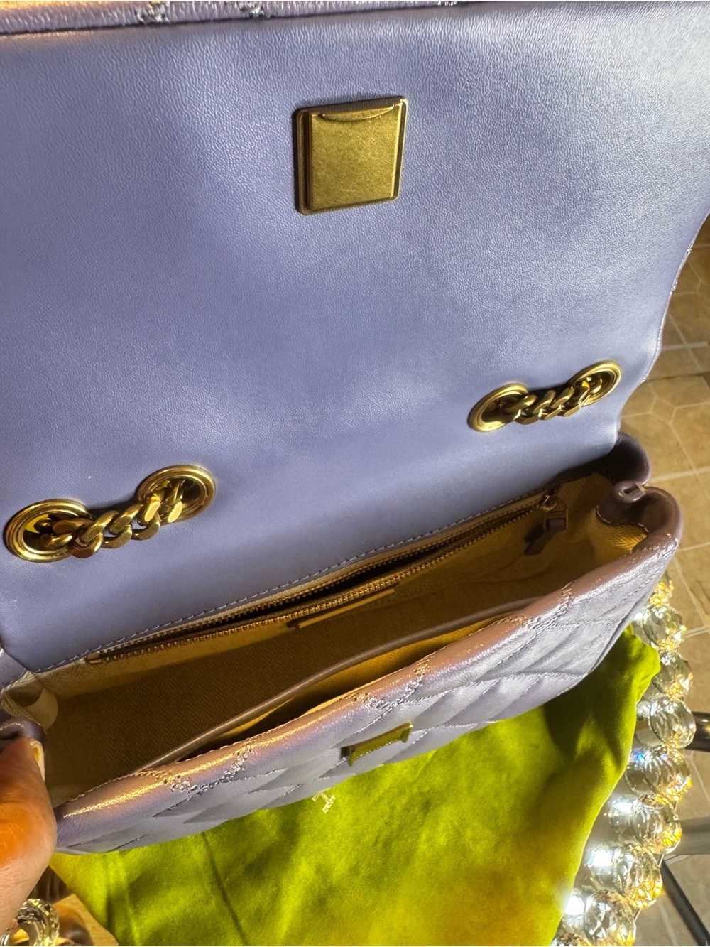 NWOT Tory Burch Willa Soft Quilt Small Shoulder Bag in Lavender. - Picture 13 of 13